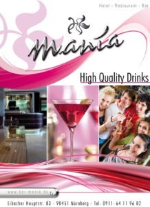 Plakatgestaltung für Restaurant Mania