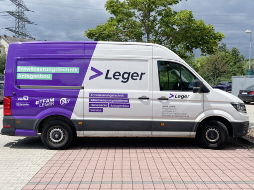 LEGER Pumpen | Werbebeschriftung