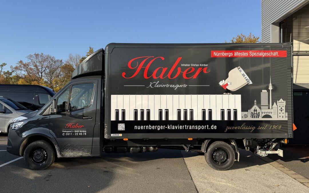 Fahrzeugbeschriftun Haber Klaviertransporte Nürnberg